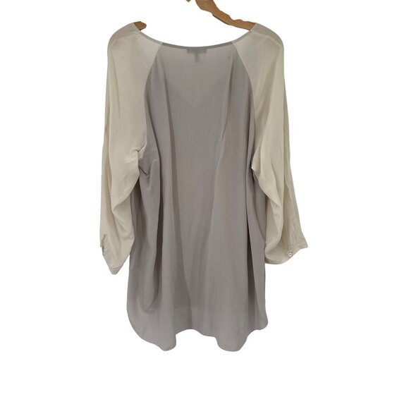 Eileen Fisher Two Tone Silk Blouse Soft Flowing Fit size XL womens top - Picture 3 of 3